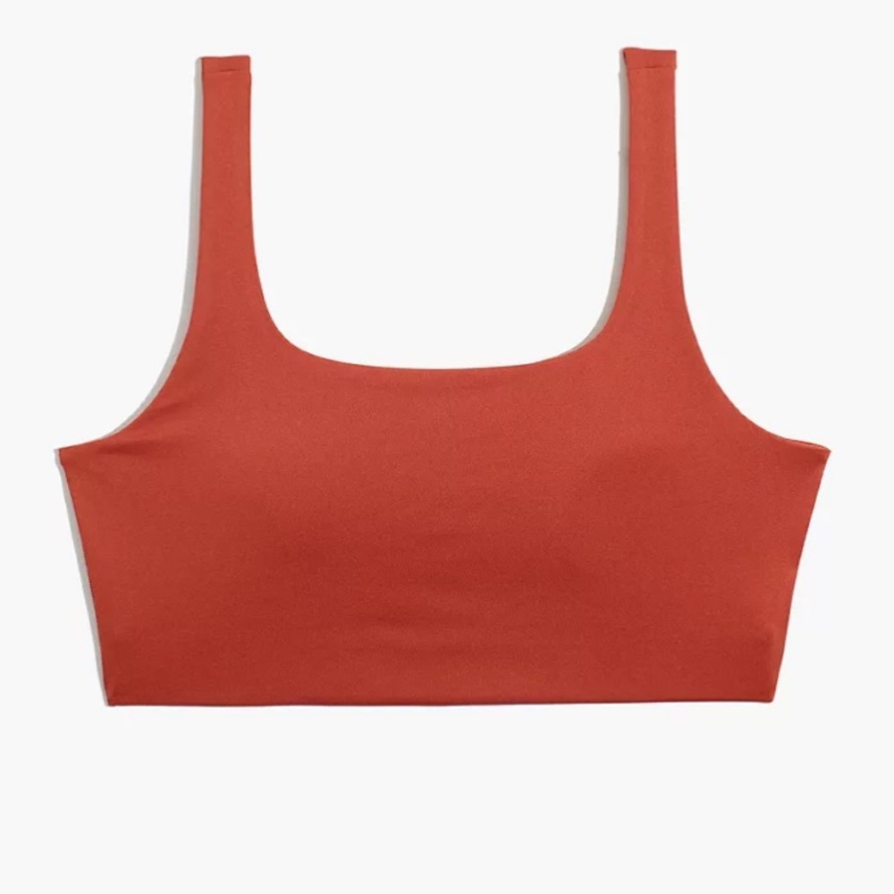 Madewell Plus MWL Flex Square-Neck Sports Bra - Weathered Brick